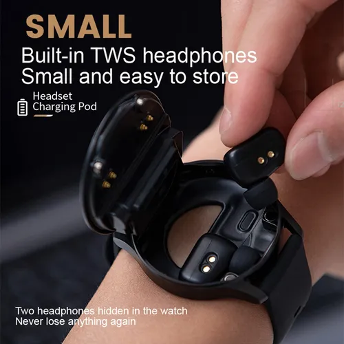 Reloj Inteligente Con Auriculares, 2 En 1 Tws Inalámbrico .
