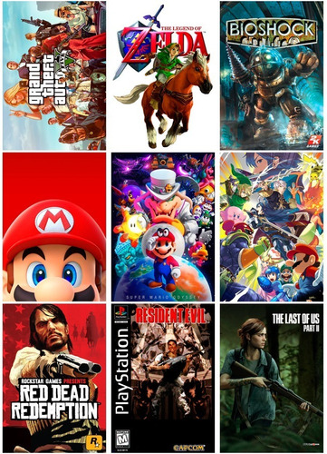 32 Poster Videojuegos God Gears War Last Us Zelda Fortnite