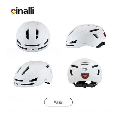 Casco De Bicicleta Y Scooter Cinalli Con Luz Led Recargable 