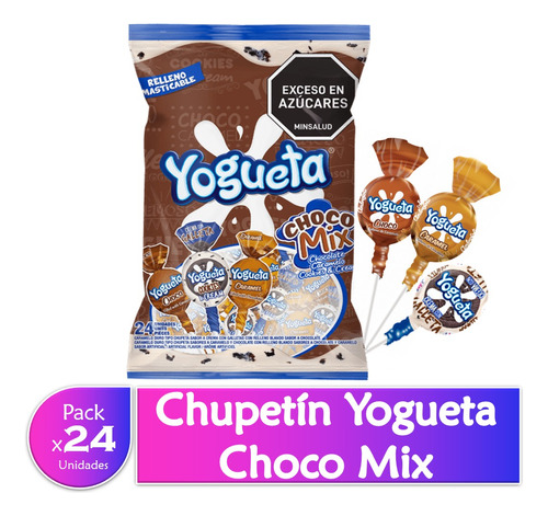 Chupeta Yogueta Desserts Postres Relleno Surtido Bolsax24uds