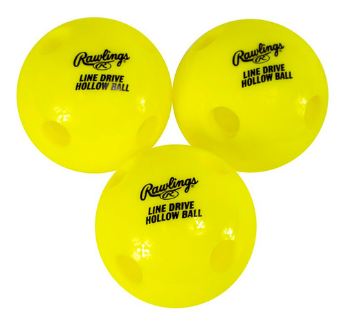 Set 3 Pelotas Entrenamiento Beisbol Line Drive Rawlings Pvc