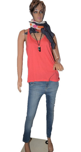 Maria Cher Musculosa Modelo Arco Iris Color Coral Promo