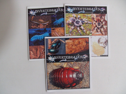 3 Revistas Invertebrados Insecto Tarántula Entomología Libro
