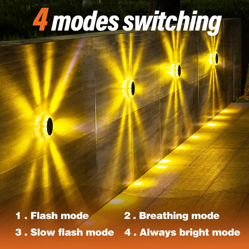 Luces Solares Para Cubierta Al Aire Libre, 4 Paquetes, Luz S