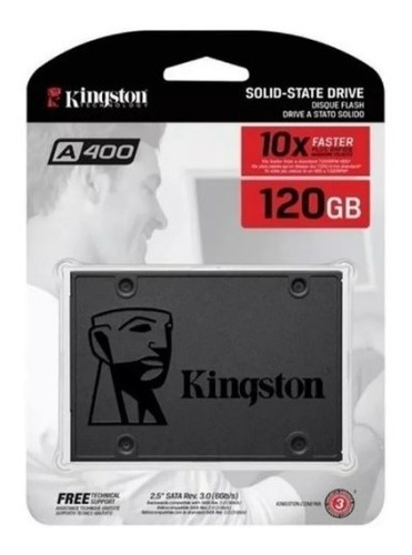 Disco Duro Solido Kingston 120gb Ssd A400 Sata3 6 Gb/s