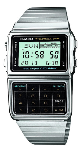 Reloj Para Hombre Casio Data Bank Classic/plateado