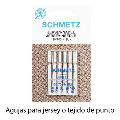 Imagen 2 de 2 de Agujas Schmetz Jersey Cal. Surtido Para Máquinas Familiares