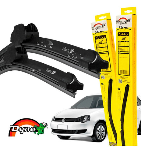 Kit Limpador Parabrisas Vw Polo 2010 A 2015 Dyna Original