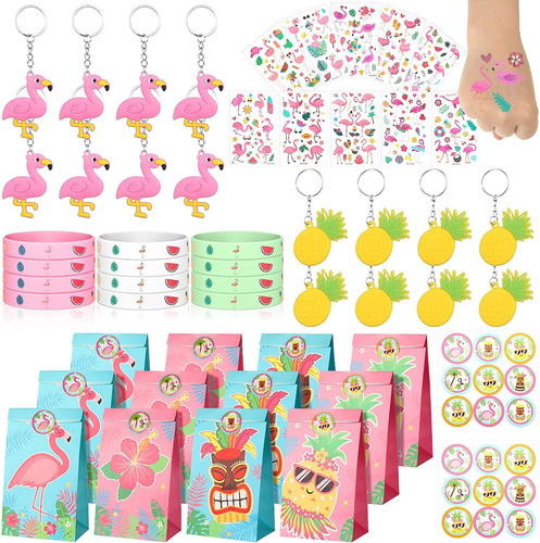 Paquete De 52 Flamingo Party Favors Candy Bags With Sea...