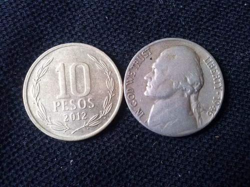 Moneda Estados Unidos Five Cents Níquel 1946 Ceca D (c31)