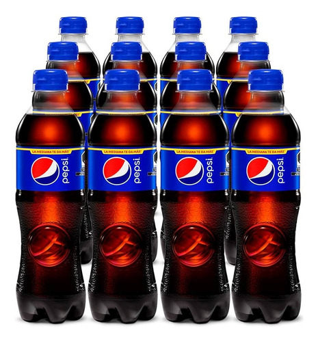 Paquete De 12 Pepsi Regular, Refresco De Cola, 400 Ml.