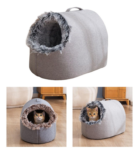 Mascota Casa De Gato Nido Cama De Perro Pequeño Gris Claro