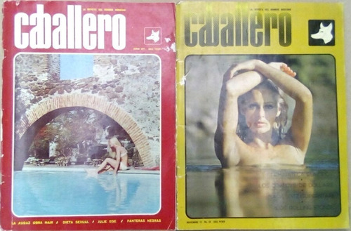 Julie Ege Hugh Hefner Rolling Stons. Caballero 1971-72. 2x  