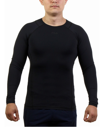 Remera De Hombre Fila Compress Skin - Black