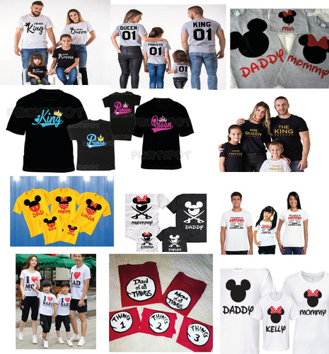 Camisetas Niños Adultos Personalizadas Algodon - Familia