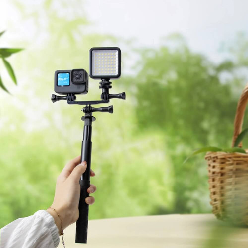 Suporte Duplo Em Alumínio Para Gopro E Similares Funpro
