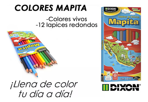 Mayoreo 100 Cajas D Colores Mapita Largos C 12 C/u Papeleria