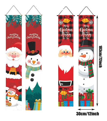Banner De Navidad Papá Noel Decoración De Navidad
