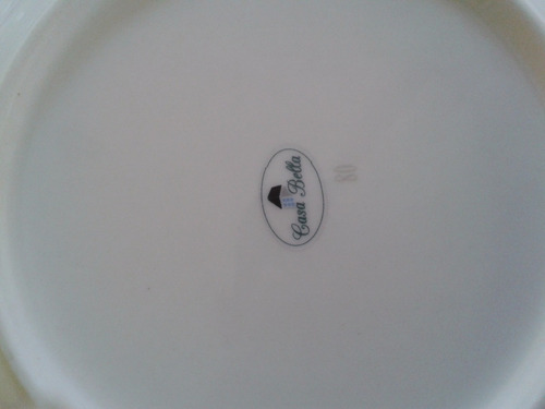 Imagen 5 de 6 de Vajilla Italiana Casabella Bordes Oro 8 Puestos Con Servicio