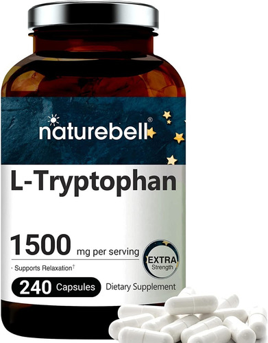 L-triptofano 1500mg 200 Caps. Apoya El Sueño Y La Relajacion