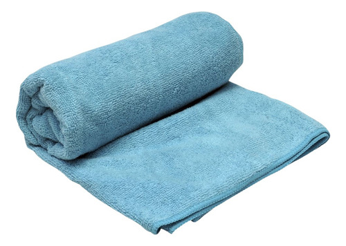 Toalha Soft Azteq De Secagem Rápida Banho Academia Fitness Cor Azul -tamanho Pequeno Lisa