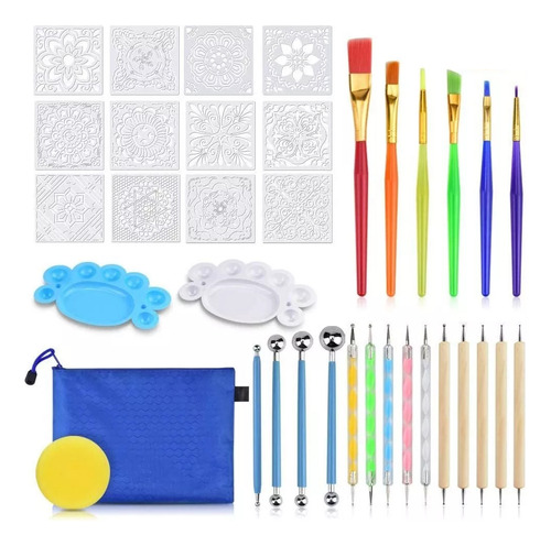 Herramientas De Pintura De Puntos De Mandala,(set De 36 Pcs)