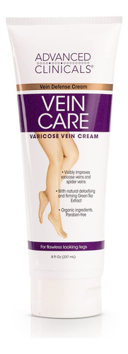 Crema Para Varices Advanced Clinicals 240 Ml Con Colágeno