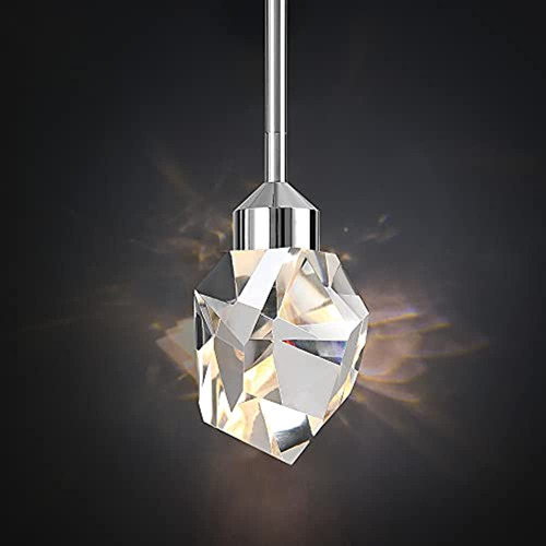 Untrammelife Lámpara Colgante De Cristal De Níquel Pulido, L