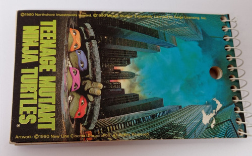 Libreta De Notas Tmnt 1990 Tortugas Ninja 80s 90s Memo Book