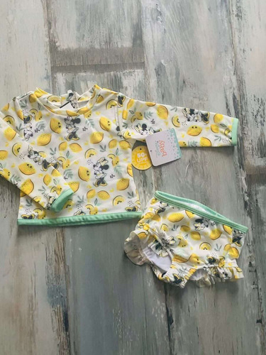 Traje De Baño Amarillo Bebe Minnie