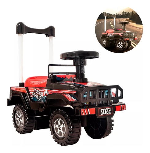 Montable Carrito Impulso Jeep Negro Sonido My5502 Mytoy