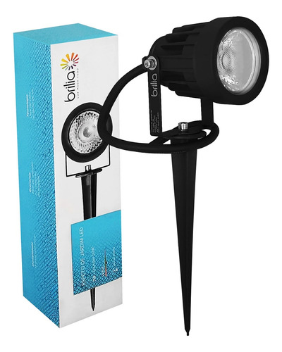 Luminária Led Espeto Jardim 7w Bivolt 24° Graus Verde Brilia