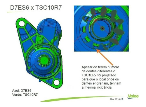 Motor Partida Gol Saveiro Fox G5 G6 11 Dentes Tsc10r7 D7es6