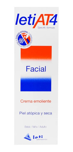 Letiat4 Facial Crema Emoliente Para Piel Atópica Y Seca