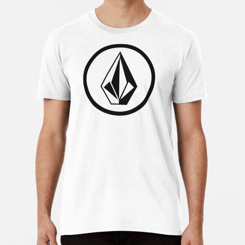 Remera Logotipo Del Círculo Volcom Negro Algodon Premium