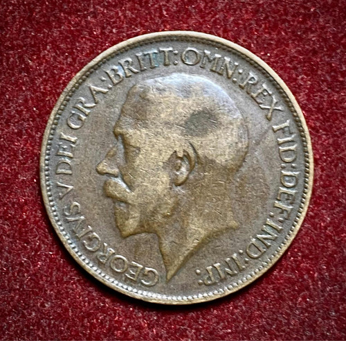 Moneda 1/2 Penique Inglaterra 1918 Km 809 Jorge 5