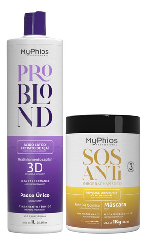 Escova Progressiva Pro Blond Myphios + Mascara sos 1 kilo