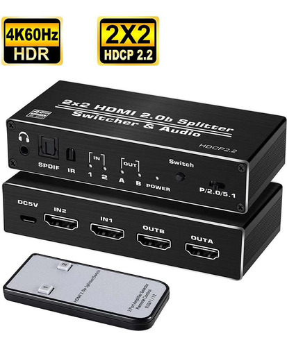 Hdmi Matrix Switch 4k 60hzdivisor Hdmi 2x24kx2k