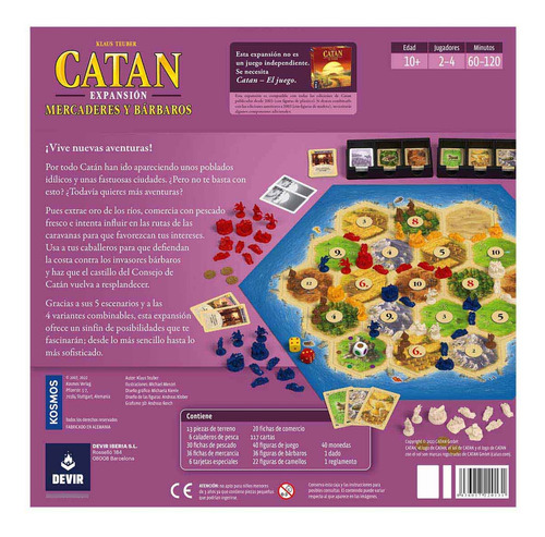 Catan Mercaderes Y Bárbaros Expansión Juego De Mesa Devir