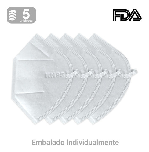 Imagem 1 de 3 de Kit Máscaras N95 Descartáveis Proteção Facial Pff2 Com 4 Cam