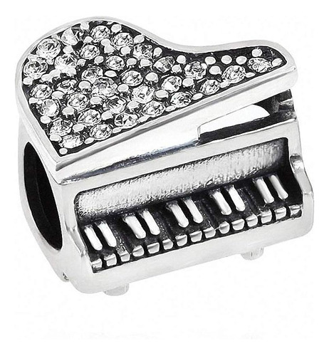 Abun Music Piano Charms 925 Sterling Silver Birthstone Cryst