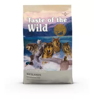 Alimento Taste of the Wild Wetlands Canine para perro adulto todos los tamaños sabor pato asado en bolsa de 6.3kg