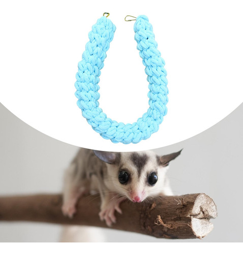 Hámster Trepando Cuerda Perchas De Pájaros Accesorios Azul