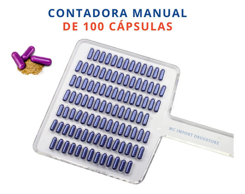 Contador Manual De Cápsulas Para 30, 60, 100 Y 120 Cápsulas