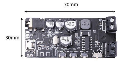 Bluetooth 5,0 Amplificador Preamplificador De 3,7-5v Negro