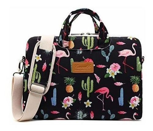 Canvaslife Flamingos Pattern Impermeable Laptop Messenger Ba