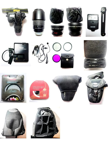 Kit Fotográfico Nikon D7100 Dslr Color  Negro