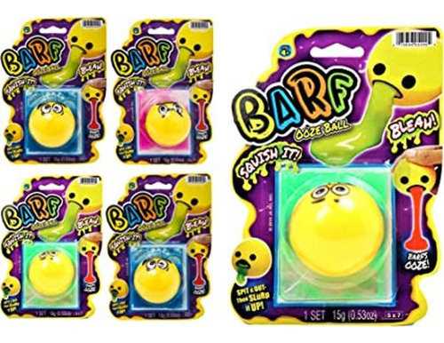 Bola Emoji Barf Slime Stress Ball 4 Unidades Surtidas