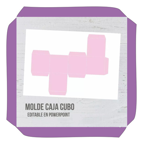 Kit Imprimible Molde Caja Cubo (editable)