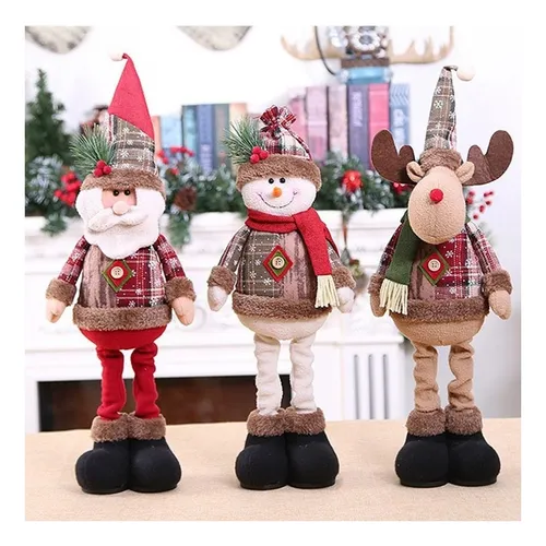 . Decoración Navidad Muñeco Reno Muñeco Nieve Pie